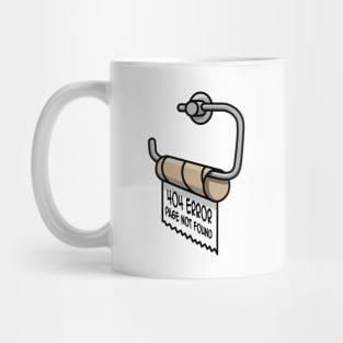 Error 404 page not found programmer toilet paper programming code nerd geek Mug